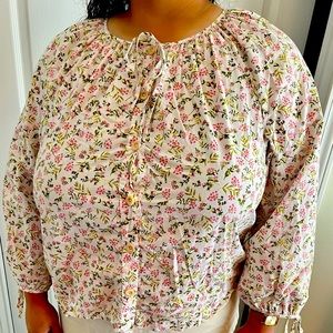 J. Crew floral blouse